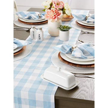 DII Buffalo Check Table Runner for Festive Dining