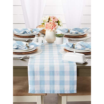 DII Buffalo Check Table Runner for Festive Dining
