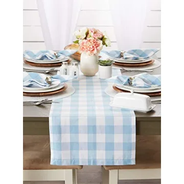 DII Buffalo Check Table Runner for Festive Dining
