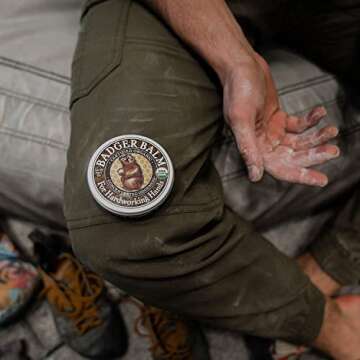 Badger Healing Balm, Hard Working Hands Cream, Organic Hand Cream for Dry Cracked Hands, Long Lasting Hand Moisturizer/Dry Hands Treatment, 2 oz Tin, 2-Pack