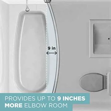 Zenna Home Rustproof Double Curved Shower Curtain Rod, Tool-Free Tension Mount Installation, Adjustable Shower Rod, 50 to 72 Inches, Bronze