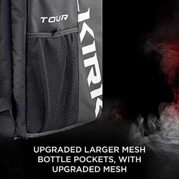 Selkirk 2021 Tour Backpack | Large Pickleball Bag | Made Using +V9 Polyfiber Material | Holds Pickleball Paddles, Tennis, Badminton & Squash Racquets, Balls and Other Accessories | Red |