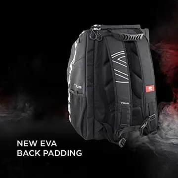 Selkirk 2021 Tour Backpack | Large Pickleball Bag | Made Using +V9 Polyfiber Material | Holds Pickleball Paddles, Tennis, Badminton & Squash Racquets, Balls and Other Accessories | Red |