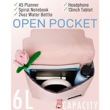 Kaitiaki 3 Ring Zipper Binder, 2 inch O-Ring Organizer Binder with Handle and Shoulder Strap, Large Portable Storage Pocket, Compatible with 14-Inch Chromebook, Pink