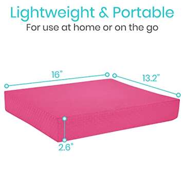 Vive Balance Pad - Foam Board Yoga Mat Block for Physical Therapy, Stability, Workout, Knee and Ankle Exercise - Equipment for Strength Training, Rehab - Large Floor Pad for Adults, Kids