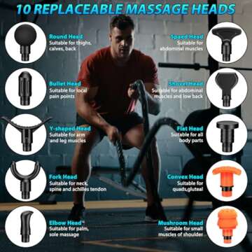 DARKIRON 10-Speed Muscle Massage Gun for Athletes