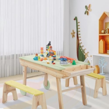 Giant Bean 3 in 1 Kids Picnic Table for Indoor Outdoor Fun