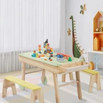 Giant Bean 3 in 1 Kids Picnic Table for Indoor Outdoor Fun