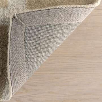 Rugs USA X Frenshe Interiors by Ashley Tisdale Nepenthe Checked Wool Area Rug, 8x10, Beige