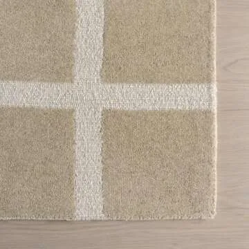 Luxurious Checked Wool Area Rug for Stylish Homes