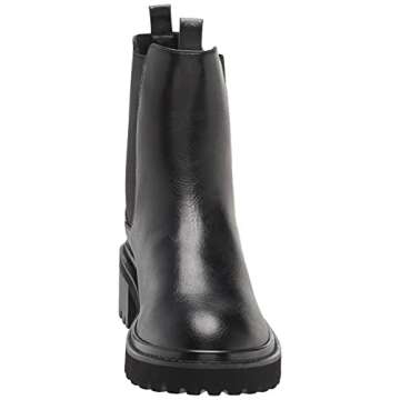 The Drop Women's Saviah Chunky Sole Pull-On Chelsea Boot - Black - Size 7