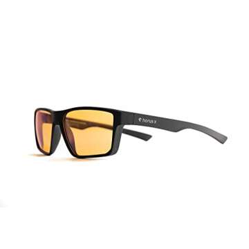 Horus X - Gaming Glasses | Blue Light Blocking Computer Screen Glasses | Anti-Fatigue & Eyestrain Relief for Men and Women | Amber