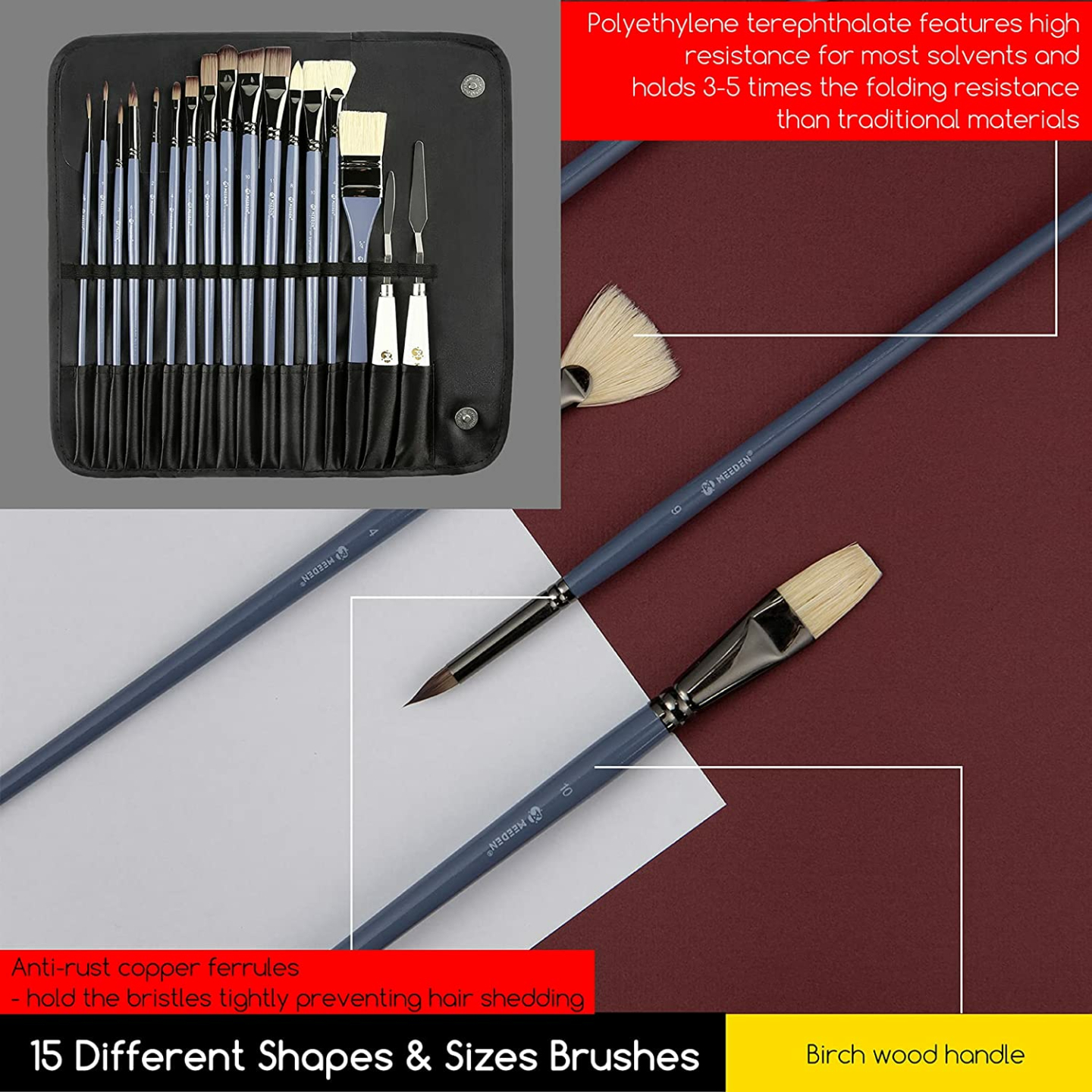 Deluxe 142-Piece Painting Set with Easel & Brushes