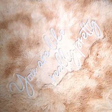 Goolsee Large LED Neon Sign You are Like Really Pretty，Neon Lights Sign for Wall Décor, Shop, Salon, House, Bar, Neon Lights for Engagement Party,26.3 X 12.2 in, Warm White