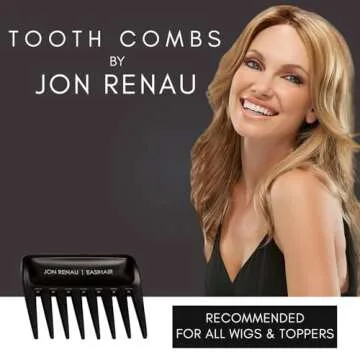Jon Renau Wide Tooth Comb - Detangling Comb For Synthetic, HD Fiber & Human Hair (3-Pack)