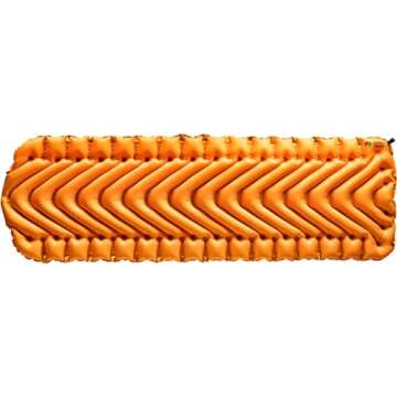KLYMIT Insulated Static V Lite Inflatable Sleeping Pad | Comfortable, Lightweight, Easy to Inflate, Portable Air Bed for Hiking, Backpacking & Camping — Orange