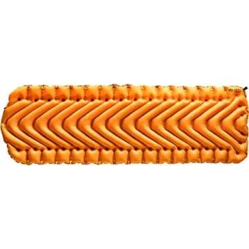 KLYMIT Insulated Static V Lite Inflatable Sleeping Pad | Comfortable, Lightweight, Easy to Inflate, Portable Air Bed for Hiking, Backpacking & Camping — Orange