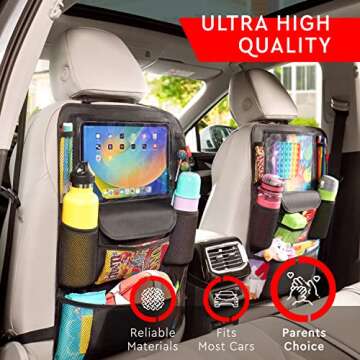 Helteko Car Seat Organizer, Ultra Version Kids Backseat Car Organizers and Storage, Waterproof Back ...