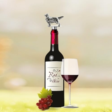 Golden Retriever Dog Wine Bottle Stopper, Golden Retriever Gifts with Gift Box, Wine Gifts Christmas Birthday Gifts for Women Men Dog Lovers, Wine Stopper for Wine Champagne Prosecco