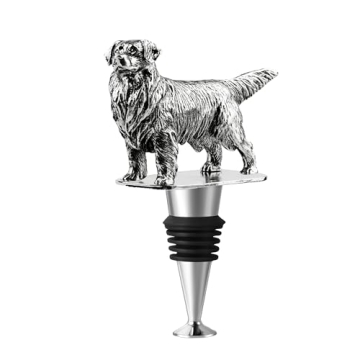 Golden Retriever Dog Wine Bottle Stopper, Golden Retriever Gifts with Gift Box, Wine Gifts Christmas Birthday Gifts for Women Men Dog Lovers, Wine Stopper for Wine Champagne Prosecco