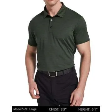 OYGSieg 6 Pack Mens Polo Shirts Performance Short Sleeve Golf Shirt Moisture Wicking Athletic Casual...