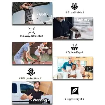 OYGSieg 6 Pack Mens Polo Shirts Performance Short Sleeve Golf Shirt Moisture Wicking Athletic Casual Collared T-Shirt SetB L