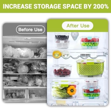 LUXEAR Fresh Produce Storage Containers 3-Piece Set