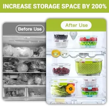 LUXEAR Fresh Produce Storage Containers 3-Piece Set