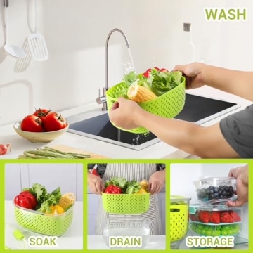 LUXEAR Fresh Produce Storage Containers 3-Piece Set