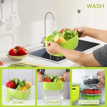 LUXEAR Fresh Produce Storage Containers 3-Piece Set