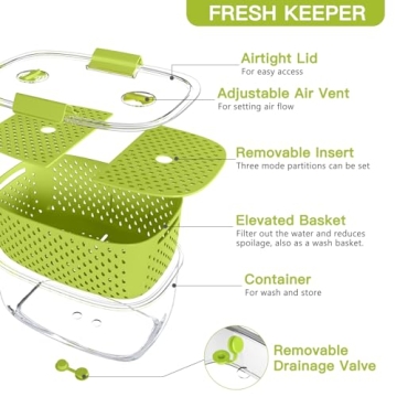 LUXEAR Fresh Produce Storage Containers 3-Piece Set