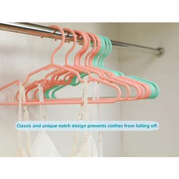 60 pcs White Baby Nursery Closet Hangers,Non-Slip Laundry Infant Pant Hanger for Newborn Clothes,Ultra-Thin Child Coat Hanger for Girl Boy Toddler Kid