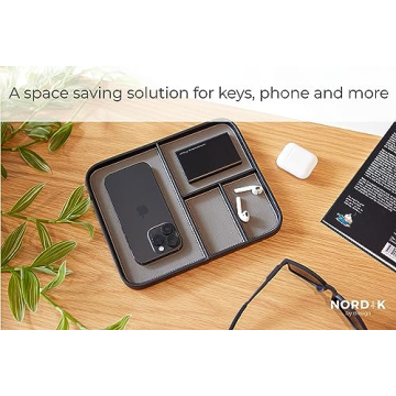 Nordik Leather Valet Tray - Stylish Vegan Leather Design