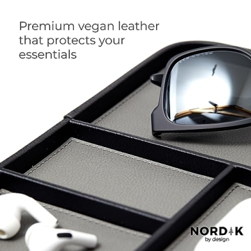 Nordik Leather Valet Tray - Stylish Vegan Leather Design