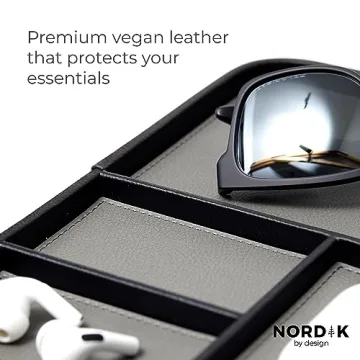Nordik Leather Valet Tray - Stylish Vegan Leather Design