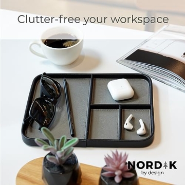 Nordik Leather Valet Tray - Stylish Vegan Leather Design