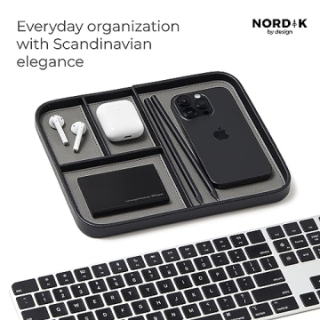 Nordik Leather Valet Tray - Stylish Vegan Leather Design