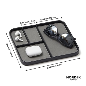 Nordik Leather Valet Tray - Stylish Vegan Leather Design