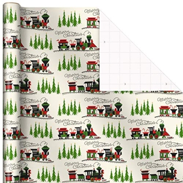 Hallmark Retro Christmas Wrapping Paper 3 Rolls 120 Sq Ft