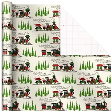 Hallmark Retro Christmas Wrapping Paper 3 Rolls 120 Sq Ft