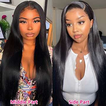 Subella HD Lace Front Wigs Human Hair Pre Plucked 220% Density 13x5 Straight HD Lace Frontal Wig wit...