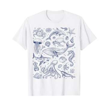 Ocean Life Sea Aesthetic Dolphin Beach 90s Vintage Graphic T-Shirt