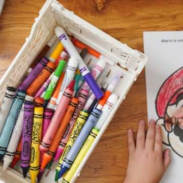 Collapsible Storage Box, Foldable Crate Organizer Bin with Handle, Stackable Crates for Home Organization (Coffee - Ivory - Lime, 4L - 3-Pack)