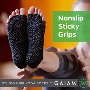 Gaiam Grippy Yoga Socks for All Fitness Activities