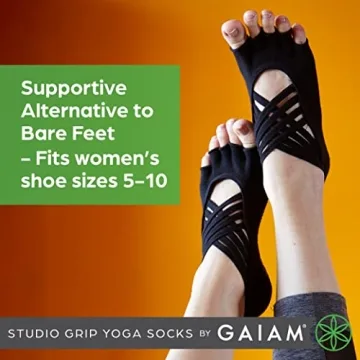 Gaiam Grippy Yoga Socks for All Fitness Activities