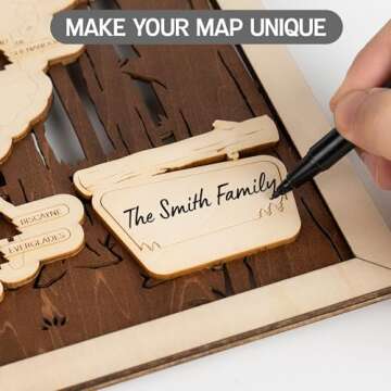 HYPERI US National Parks Map Travel Map, National Park Tracker Checklist, Natural Wall Art, Traveler...