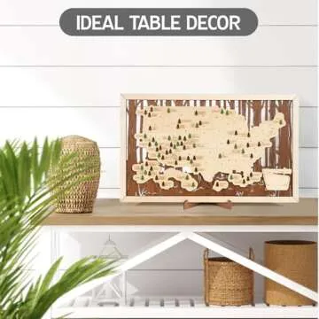 HYPERI US National Parks Map Travel Map, National Park Tracker Checklist, Natural Wall Art, Traveler Gifts For Mom, Dad, Coworker, Valentine's Day Gifts (National Park 2)