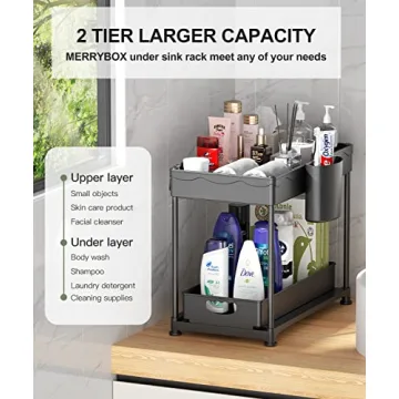 MERRYBOX Under Sink Organizer - Maximize Your Space Efficiently