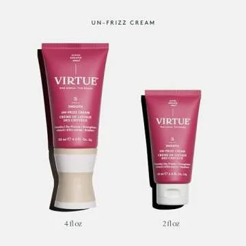 Virtue Un-Frizz Leave-In Hair Treatment for Curly Hair and Frizz Control, Sulfate Free, Safe for All Hair Types, Color Safe