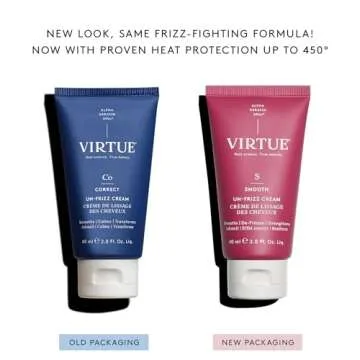 Virtue Un-Frizz Leave-In Hair Treatment for Curly Hair and Frizz Control, Sulfate Free, Safe for All Hair Types, Color Safe